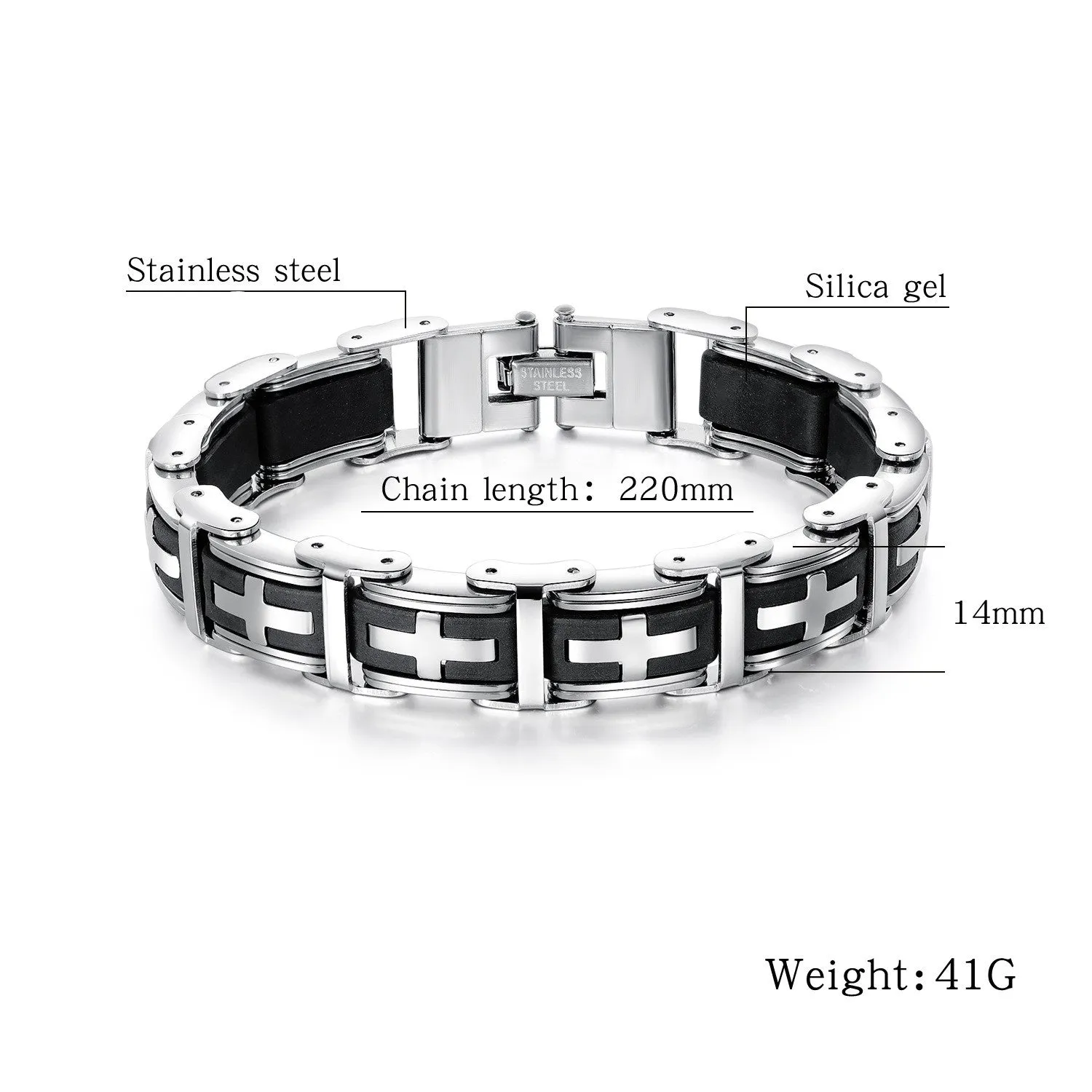 Cross Titanium Steel Bracelet