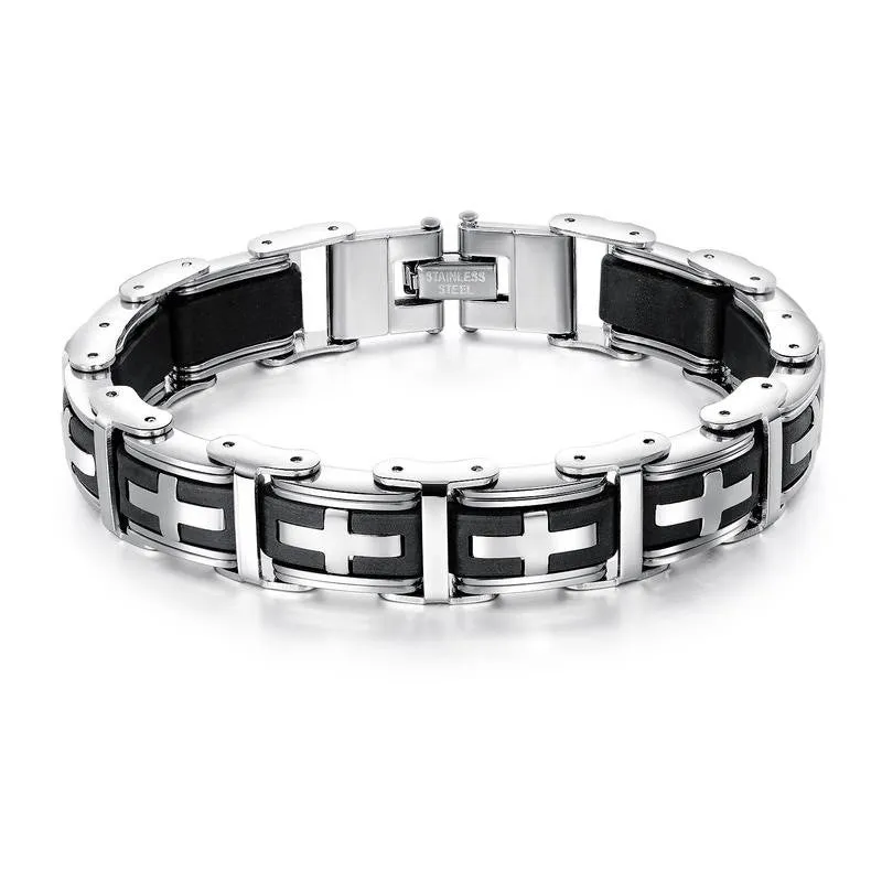 Cross Titanium Steel Bracelet