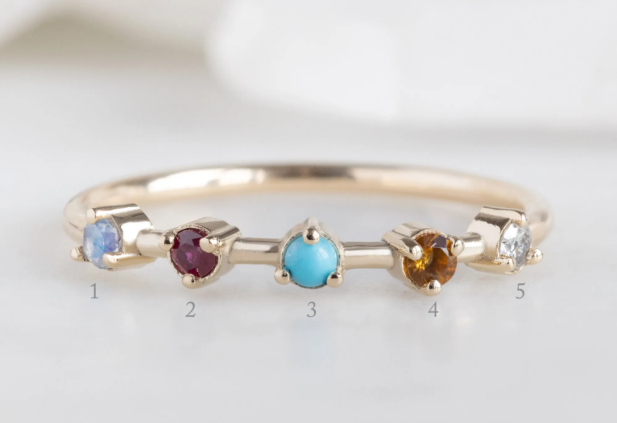 Custom Multi-Birthstone Ring