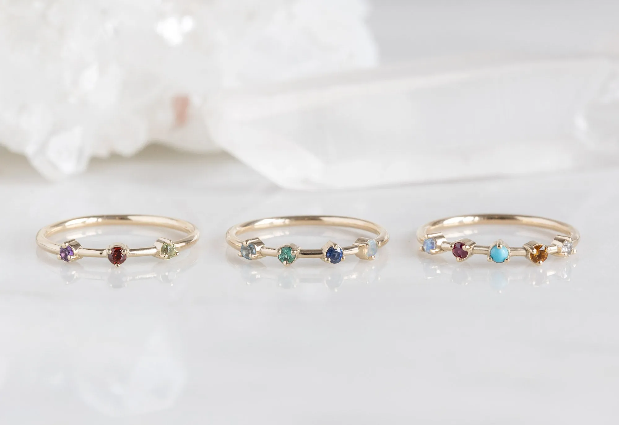 Custom Multi-Birthstone Ring