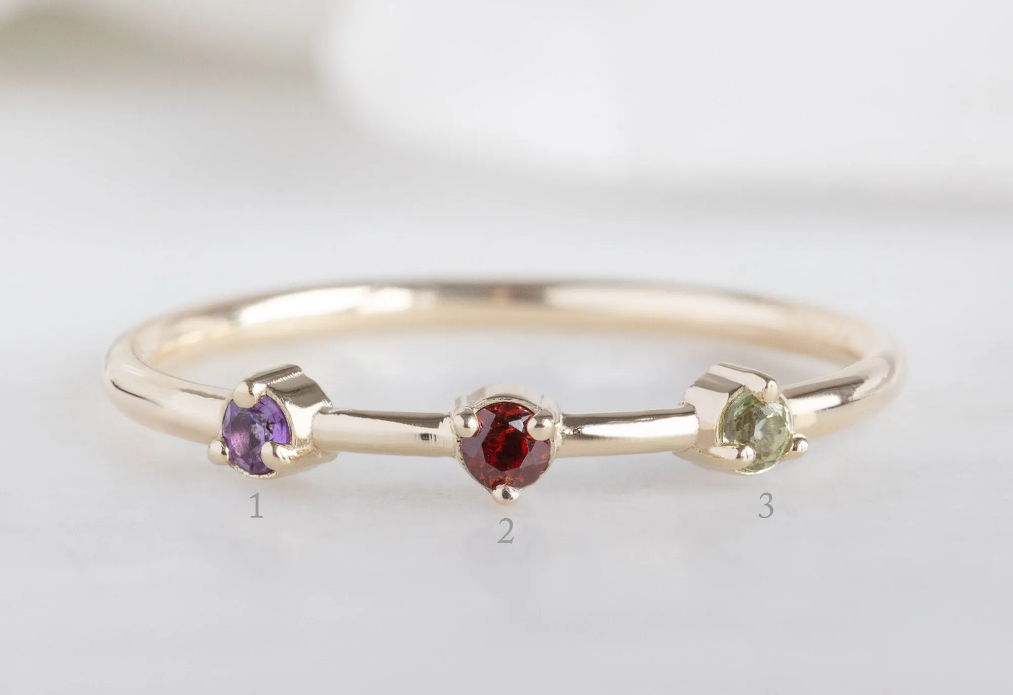 Custom Multi-Birthstone Ring