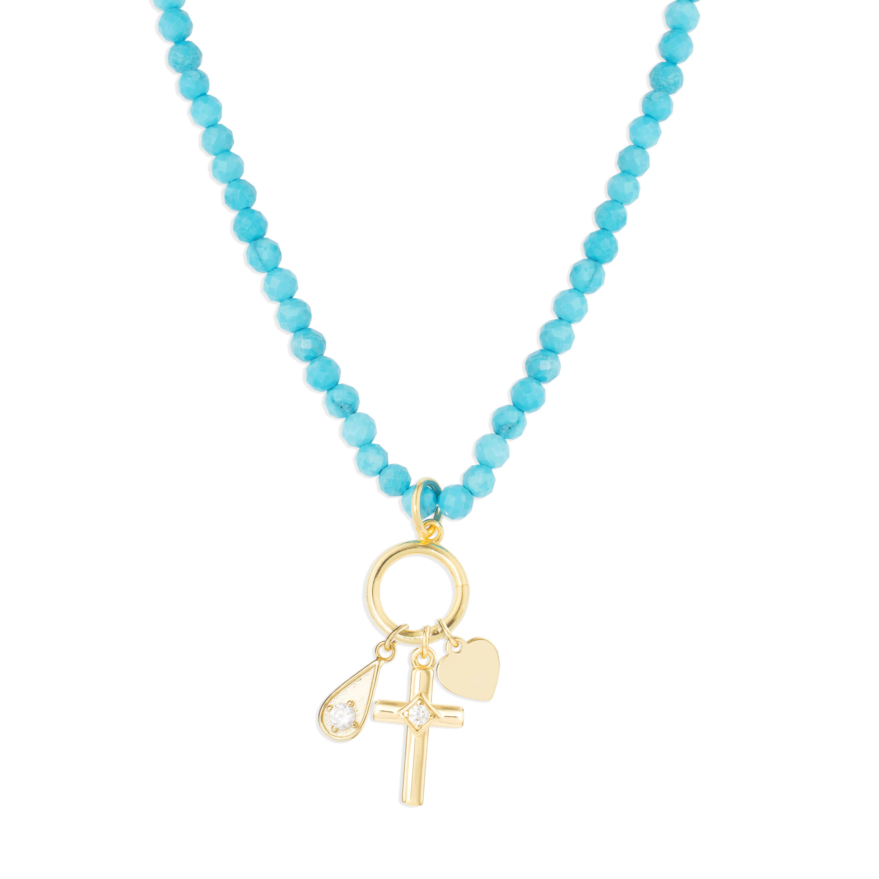 Custom Turquoise Charm Necklace