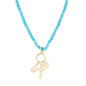 Custom Turquoise Charm Necklace