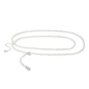 d'Amour Bow Pearl Necklace