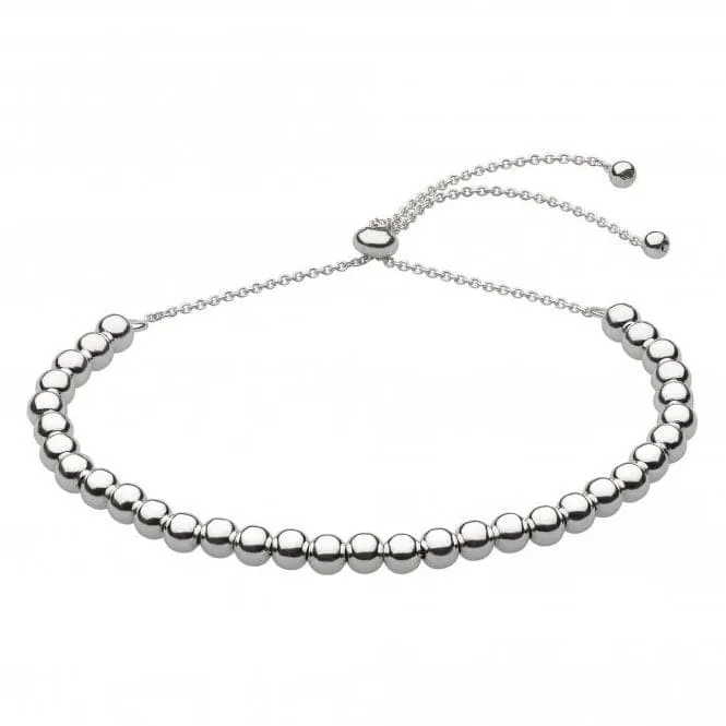 Dew Sterling Silver Set Ball Toggle Bracelet 7434HP022
