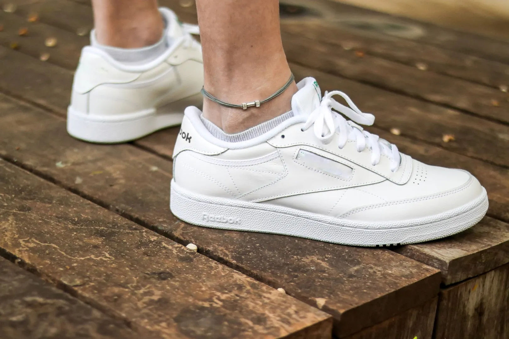 Dumbbell anklet for men, gray ankle bracelet barbell bodybuilding