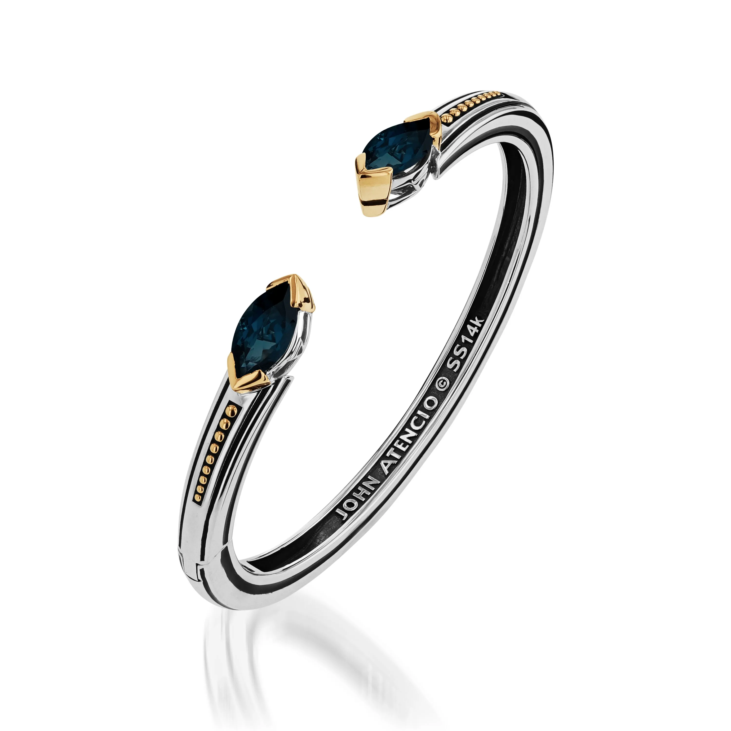 Elixir Gemstone Hinged Cuff Bracelet