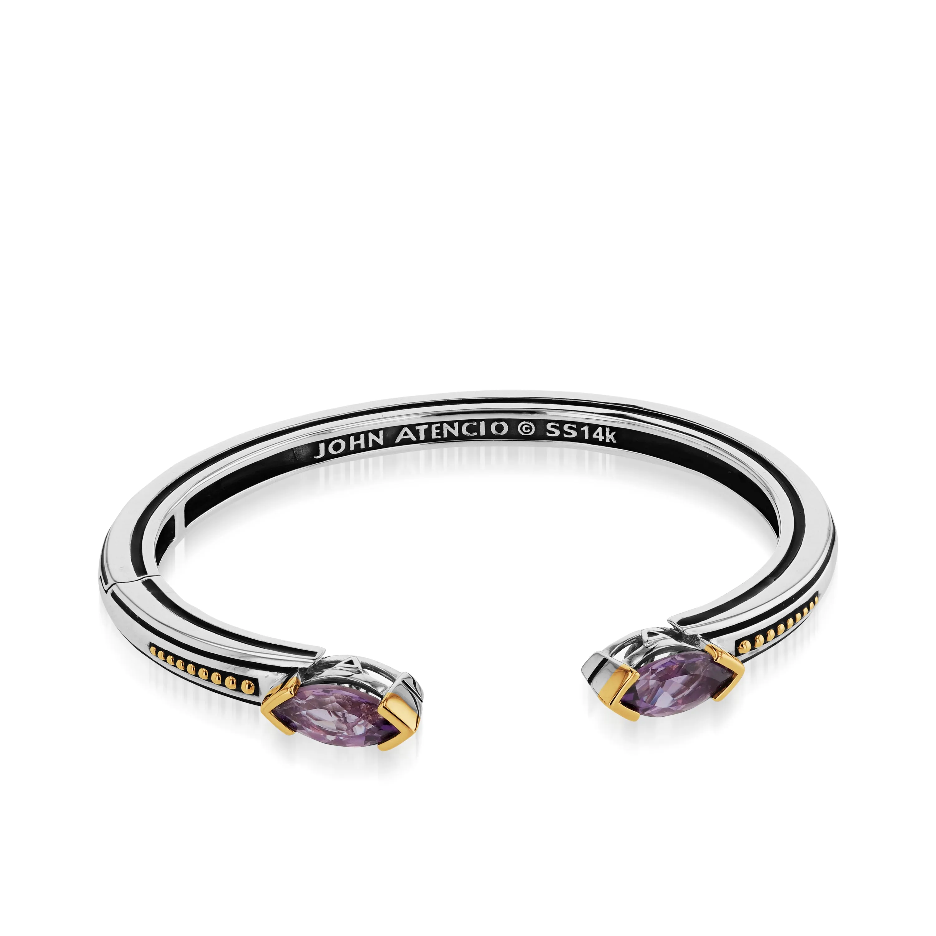 Elixir Gemstone Hinged Cuff Bracelet