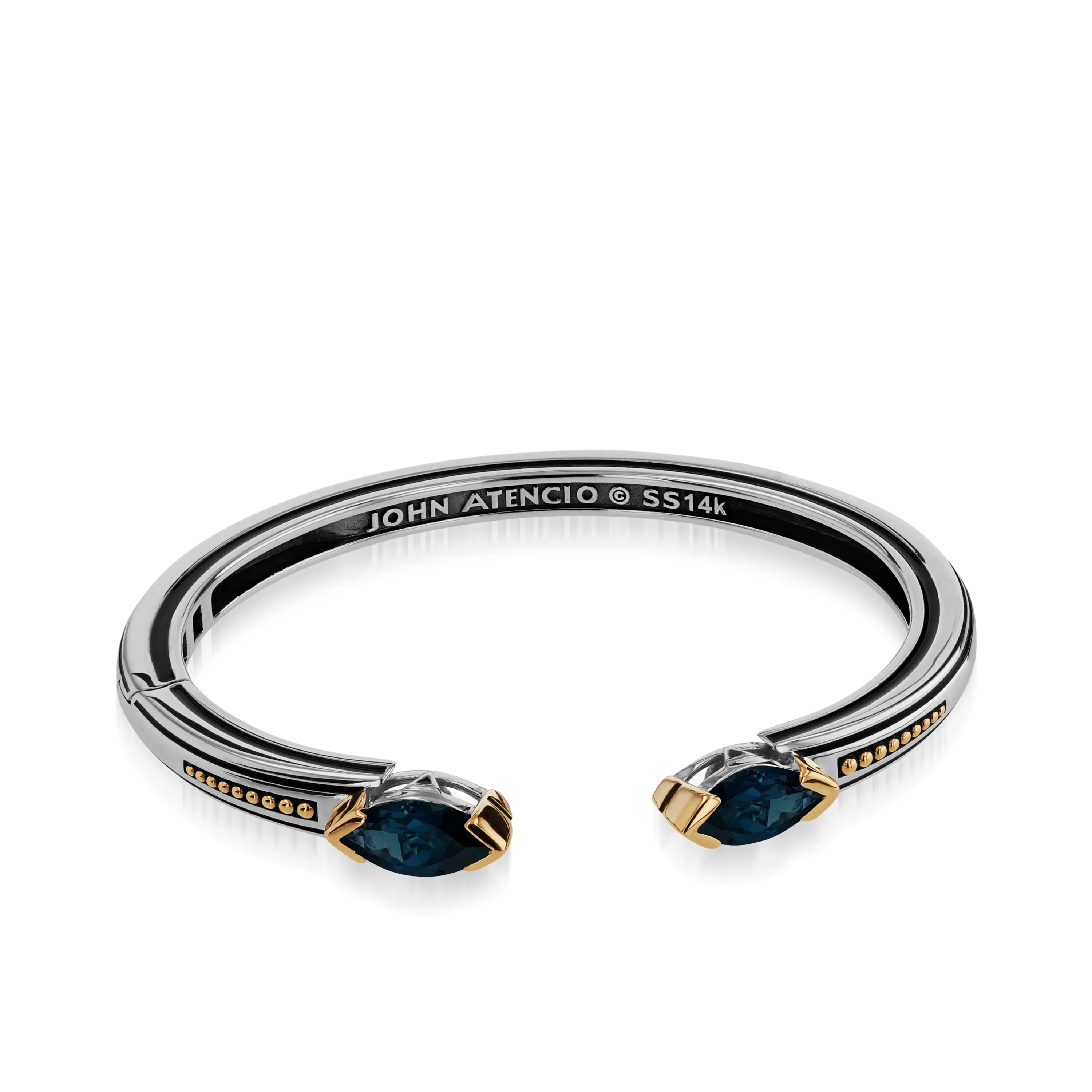Elixir Gemstone Hinged Cuff Bracelet