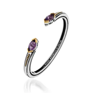Elixir Gemstone Hinged Cuff Bracelet