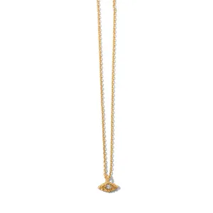 Evil Eye Necklace, White Topaz, Gold