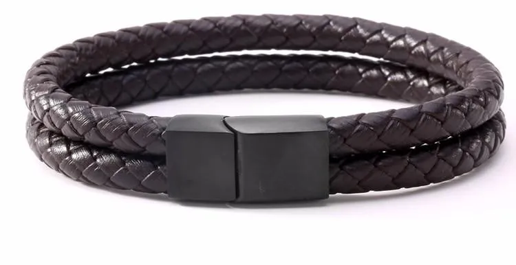 Genuine Leather Magnetic Buckle Bracelet