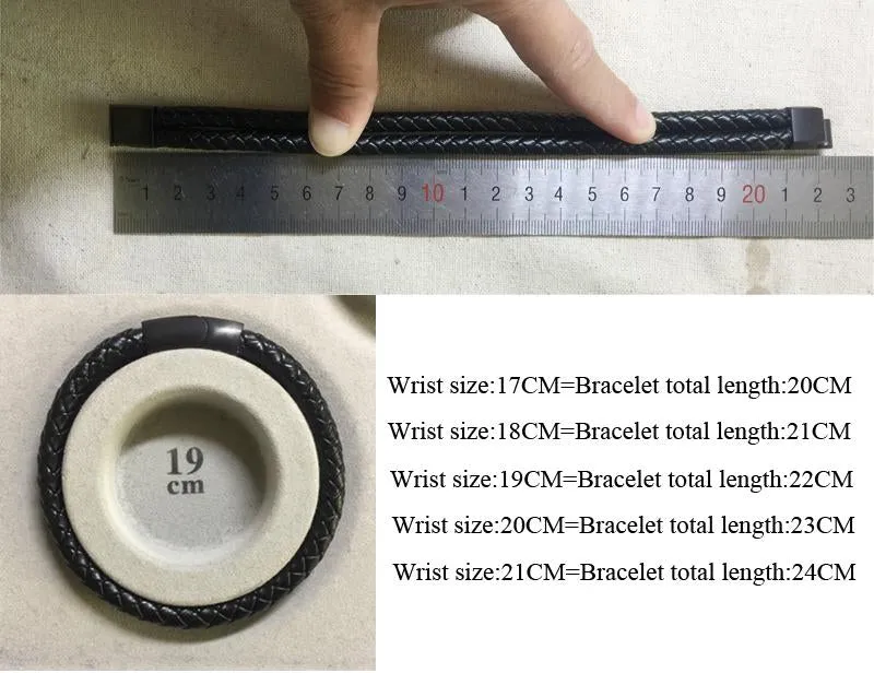 Genuine Leather Magnetic Buckle Bracelet