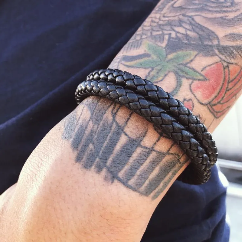 Genuine Leather Magnetic Buckle Bracelet