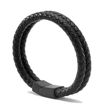 Genuine Leather Magnetic Buckle Bracelet