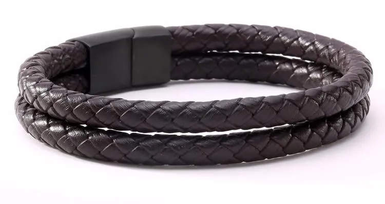 Genuine Leather Magnetic Buckle Bracelet
