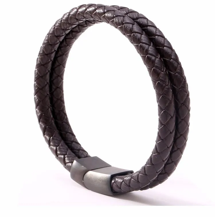 Genuine Leather Magnetic Buckle Bracelet