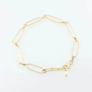 Hand Forged Paperclip Link Bracelet