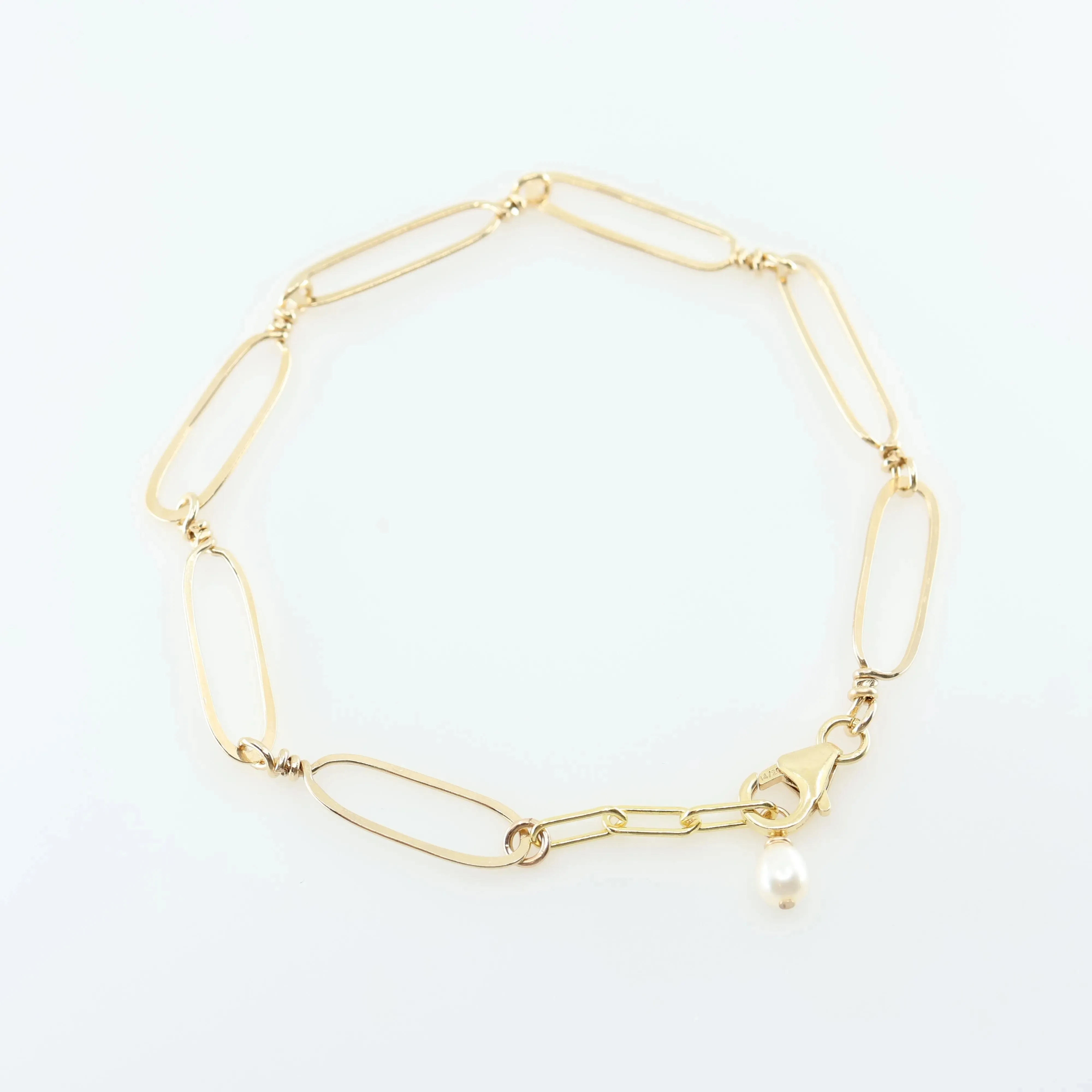 Hand Forged Paperclip Link Bracelet