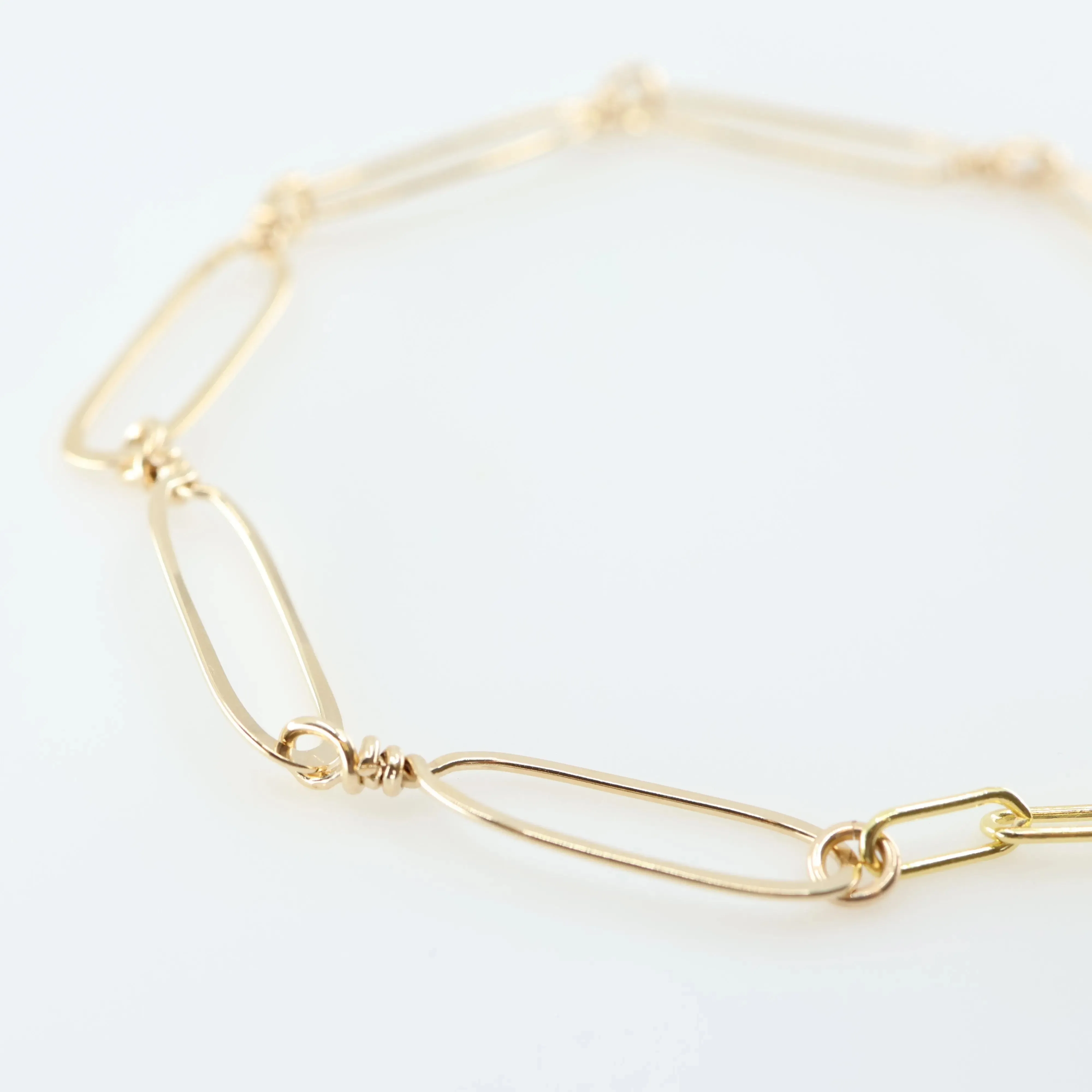 Hand Forged Paperclip Link Bracelet