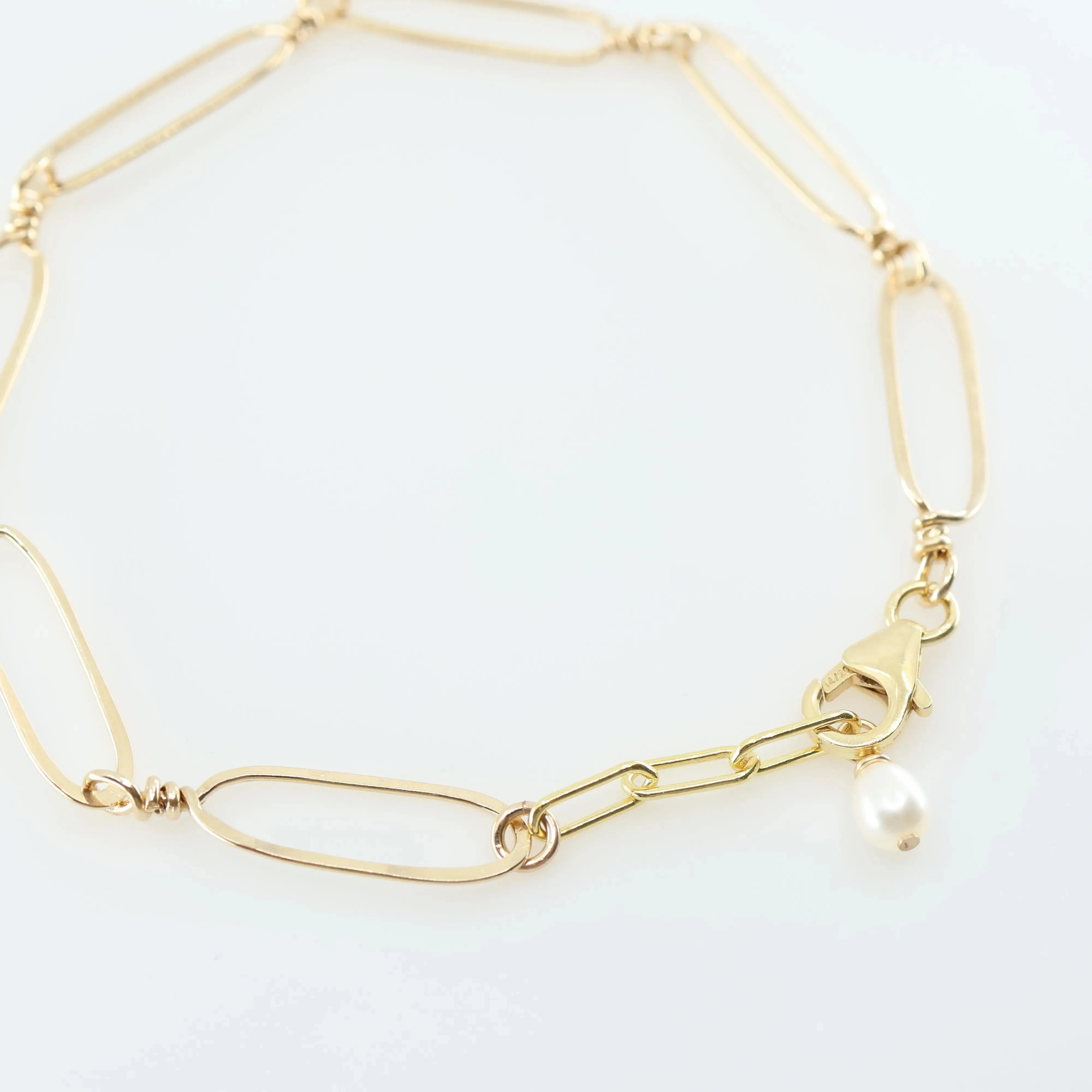 Hand Forged Paperclip Link Bracelet