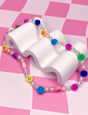 HAPPY FACE PEARL NECKLACE