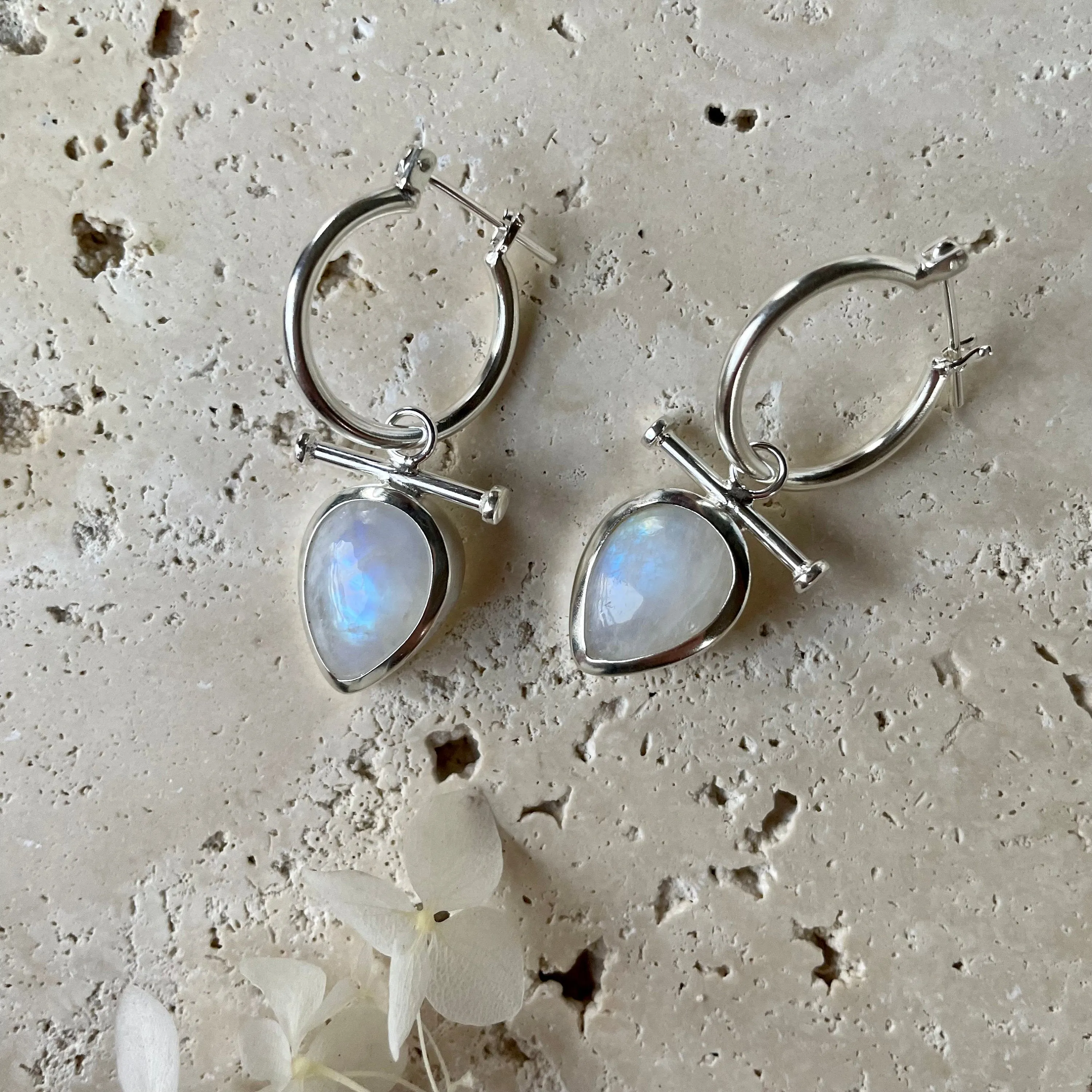 Indra Sterling Silver Hoops