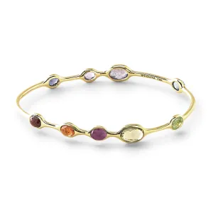Ippolita 18K Yellow Gold Rock Candy 9 Stone Bangle in Fall Rain