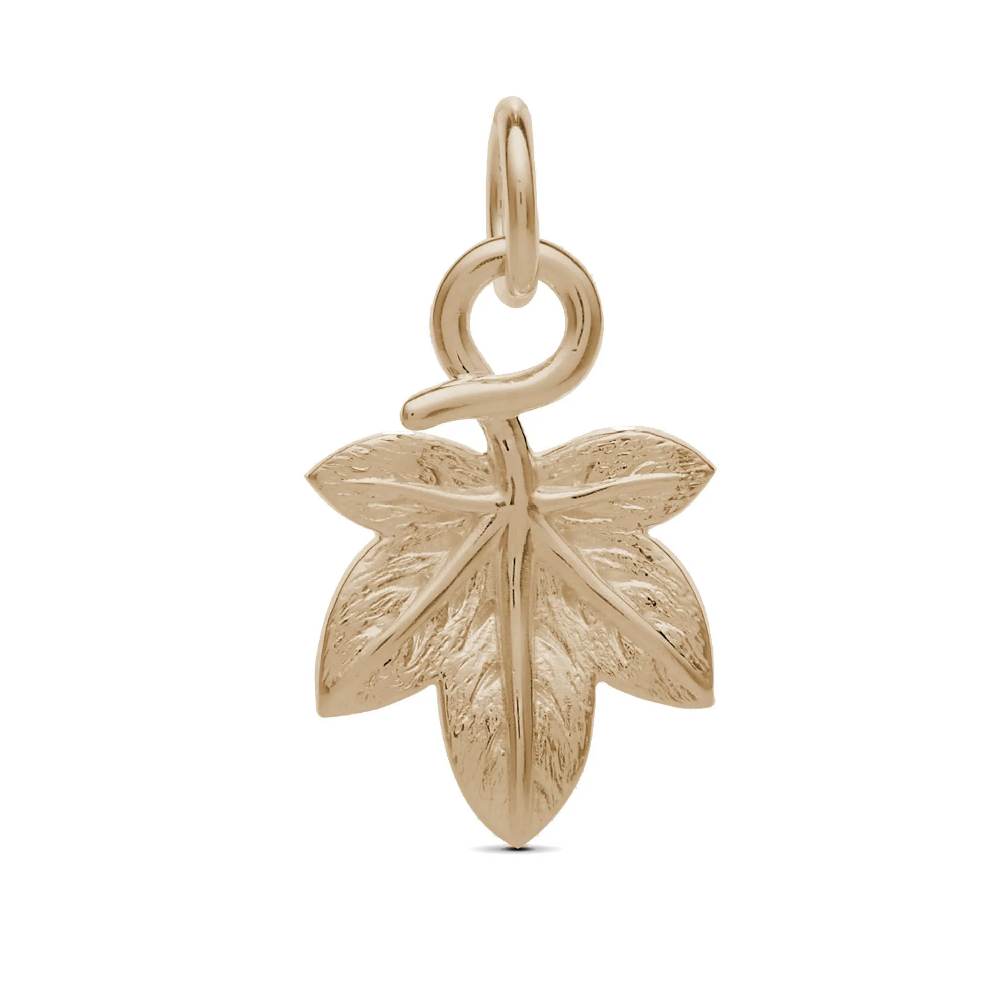 Ivy Leaf Solid Gold Charm