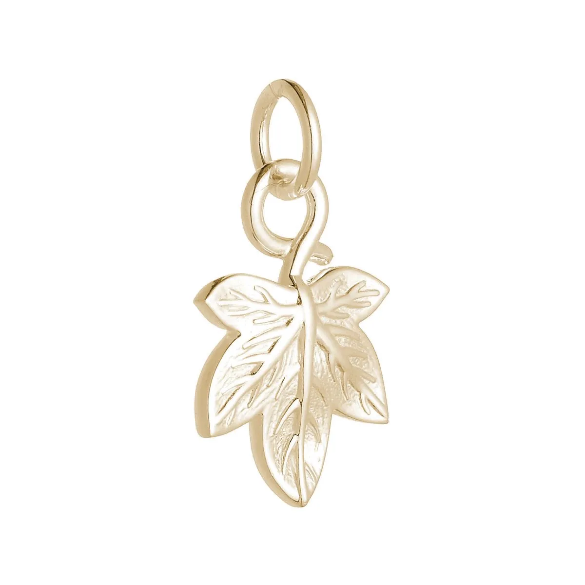 Ivy Leaf Solid Gold Charm