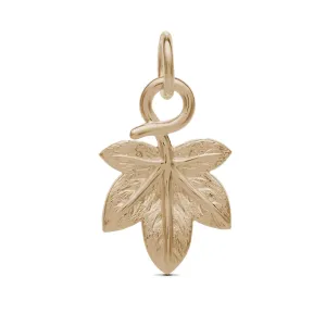 Ivy Leaf Solid Gold Charm
