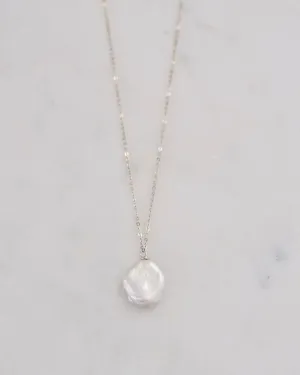 Keshi pearl necklace (Silver)