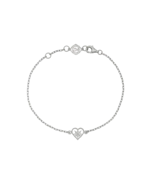Kind Heart Bracelet | Sterling Silver | White Zircon