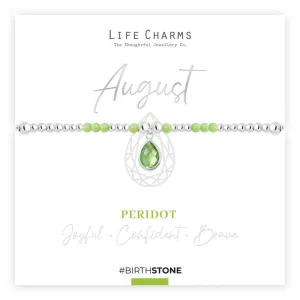 Life Charms - August Birthstone Bracelet
