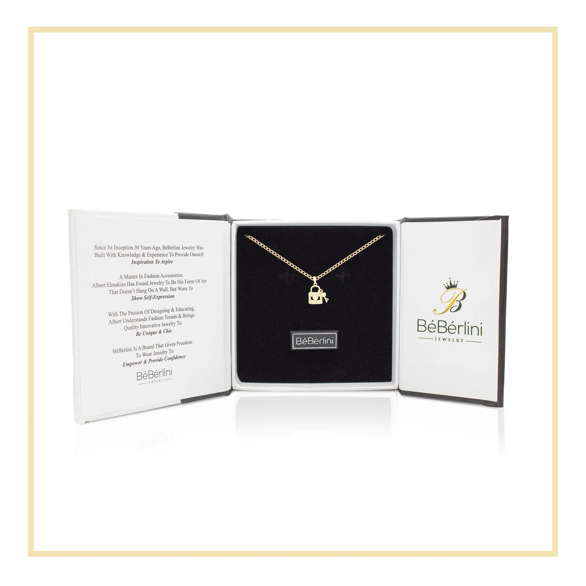 Lock CZ Pendant 14K Anklet Gold Filled Cubic Zirconia 10" Women