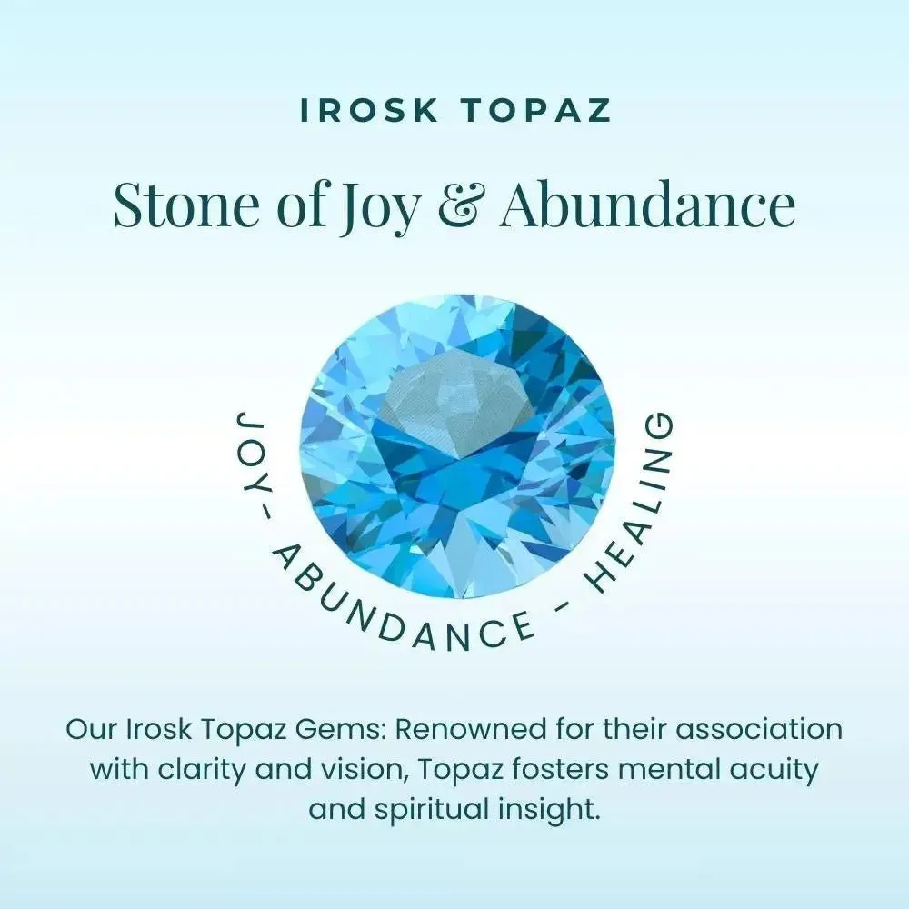 London Blue Topaz Oval Shape Pendant Necklace in 925 Sterling Silver - Irosk Australia ®