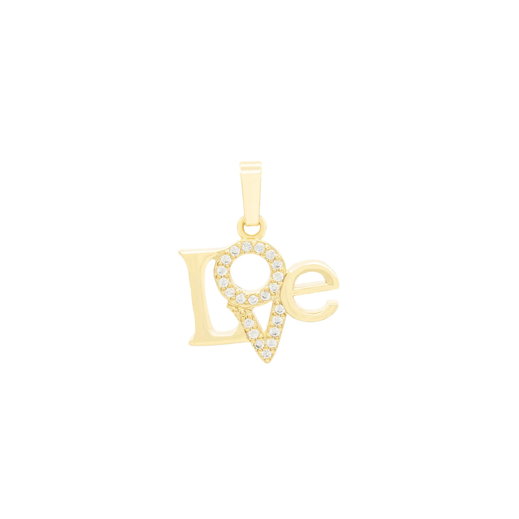 Love CZ Pendant 14K Anklet Bracelet Gold Filled Cubic Zirconia Charm Rope Foot Set 10" WomenJewelry