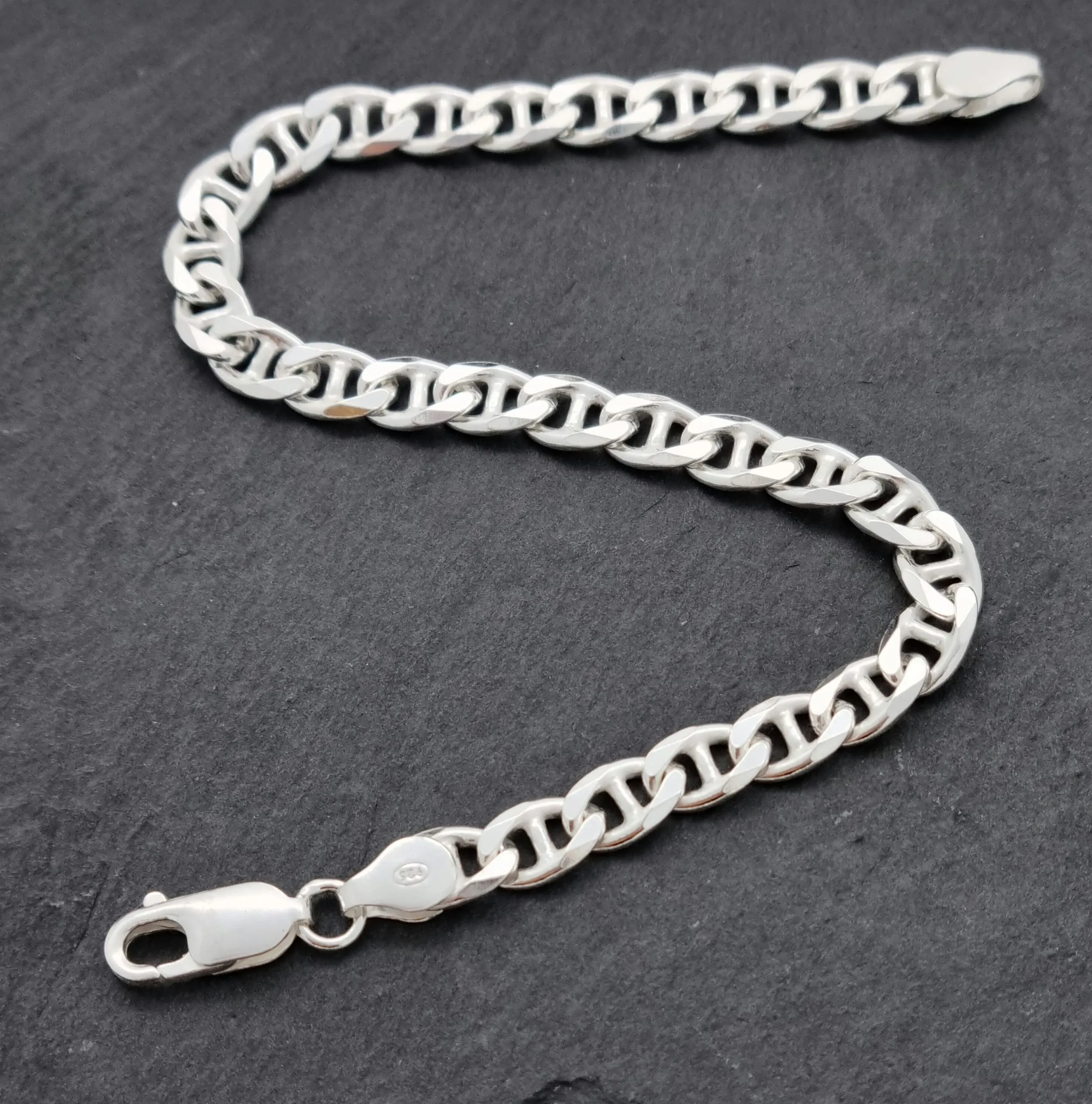 Men's 6.5mm Italian Mariner Chain Bracelet | 925 Sterling Silver Jewellry