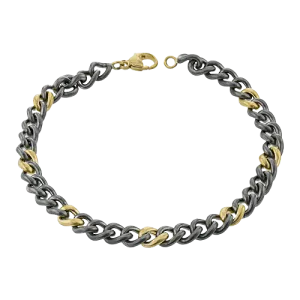 Men's Titanium Bracelet In 14k Gold