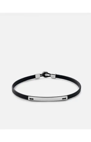 Miansai Nexus ID Leather Bracelet Sterling Silver