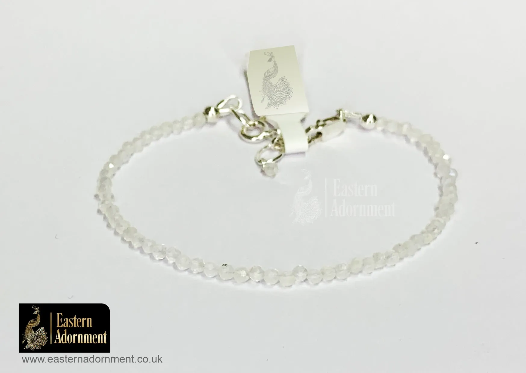 Moonstone Micro Cut Bead Bracelet