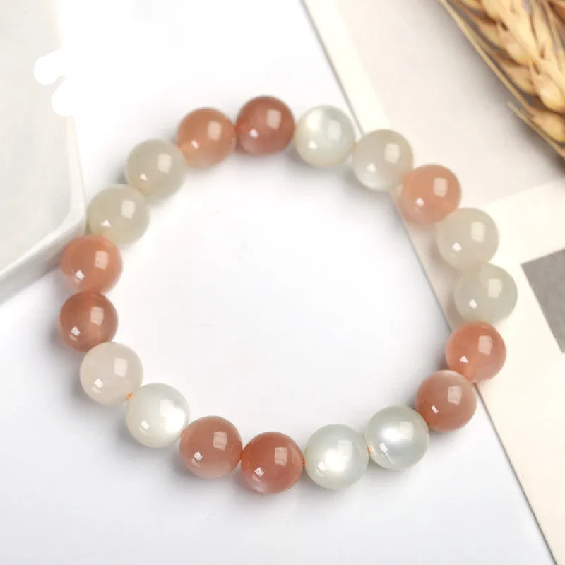 Moonstone Sunstone Crystal Bracelet