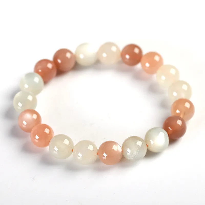 Moonstone Sunstone Crystal Bracelet