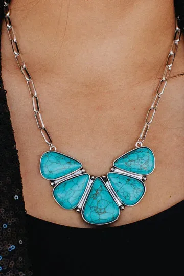 Moth To The Flame Turquoise Necklace