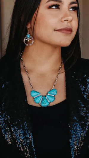 Moth To The Flame Turquoise Necklace