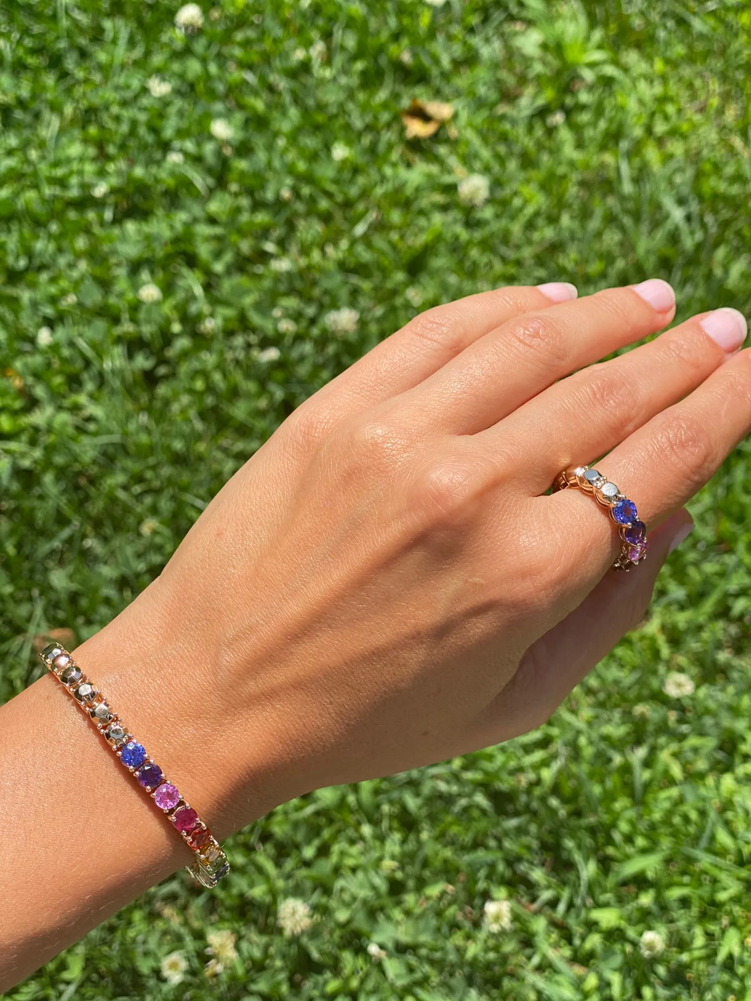 Multicolor/Goldstone™ Tennis Bracelet