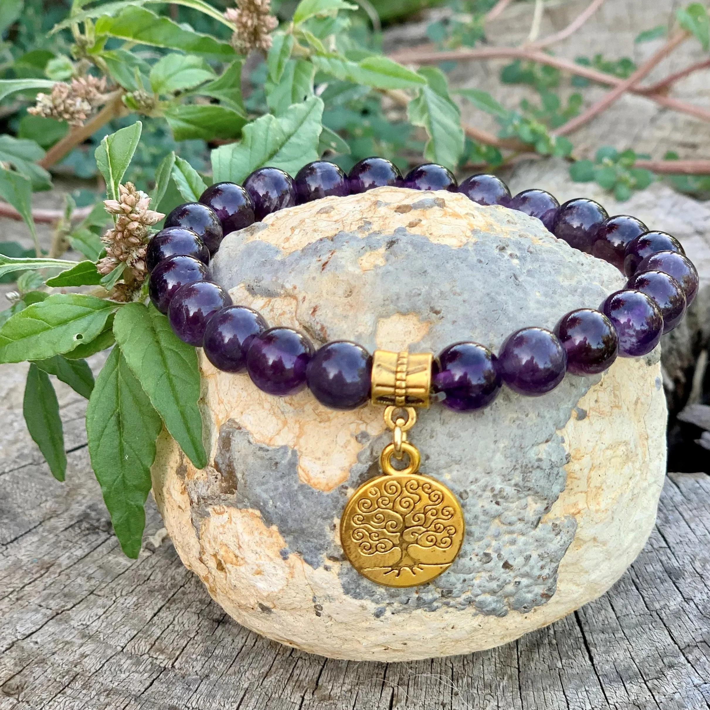 Natural amethyst bracelet "the spiritual"