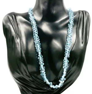 Natural Blue Topaz Necklace Beaded Natural Topaz Drops Necklace Topaz Faceted Necklace Blue Topaz Blue Topaz Faceted Necklace SKU 6142971