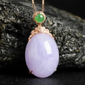 Natural Jade Pendant Jadeite Gold Pendant PT87