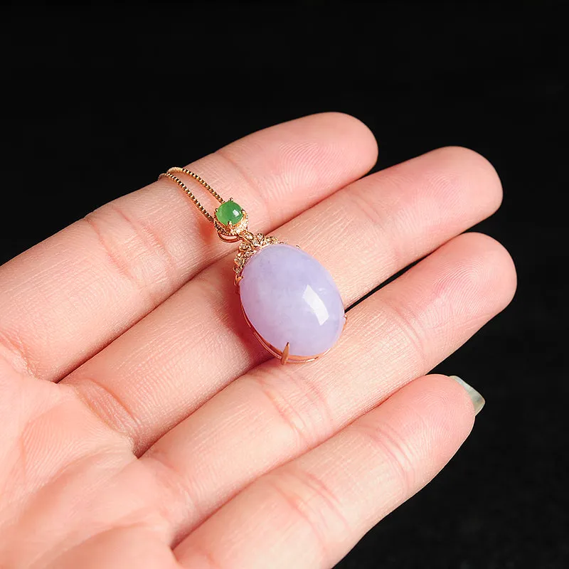 Natural Jade Pendant Jadeite Gold Pendant PT87
